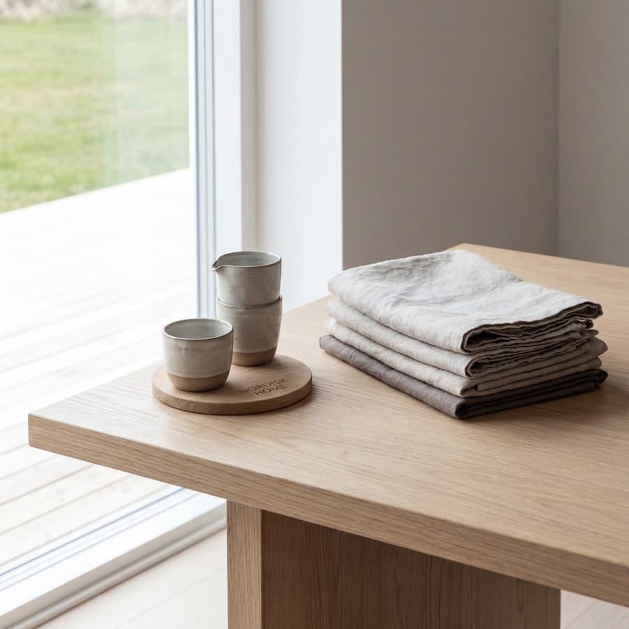 Washed Linen Kitchen Apron Set