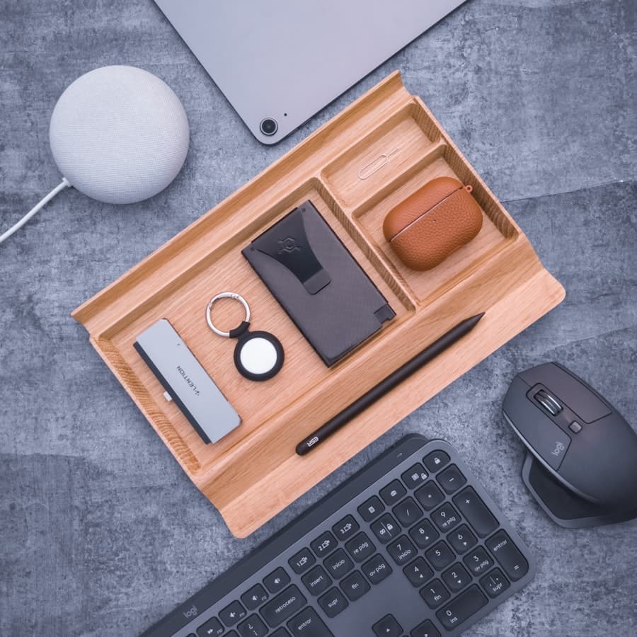 Walnut Wireless Charging Tray